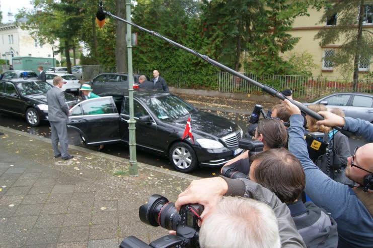 Ihre Majestt, die dnische Knigin Margarethe zu Besuch in der Christianskirken